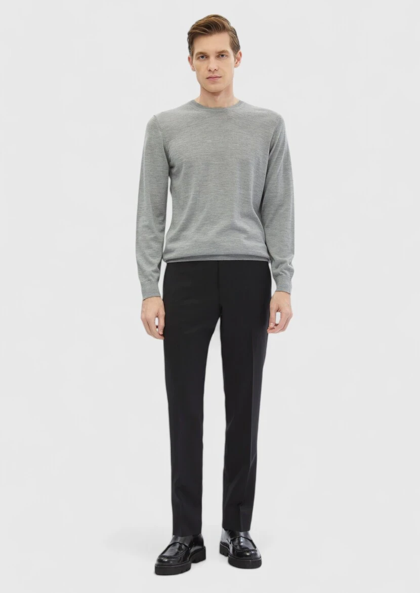 Grey Knitwear Sweatshirt 