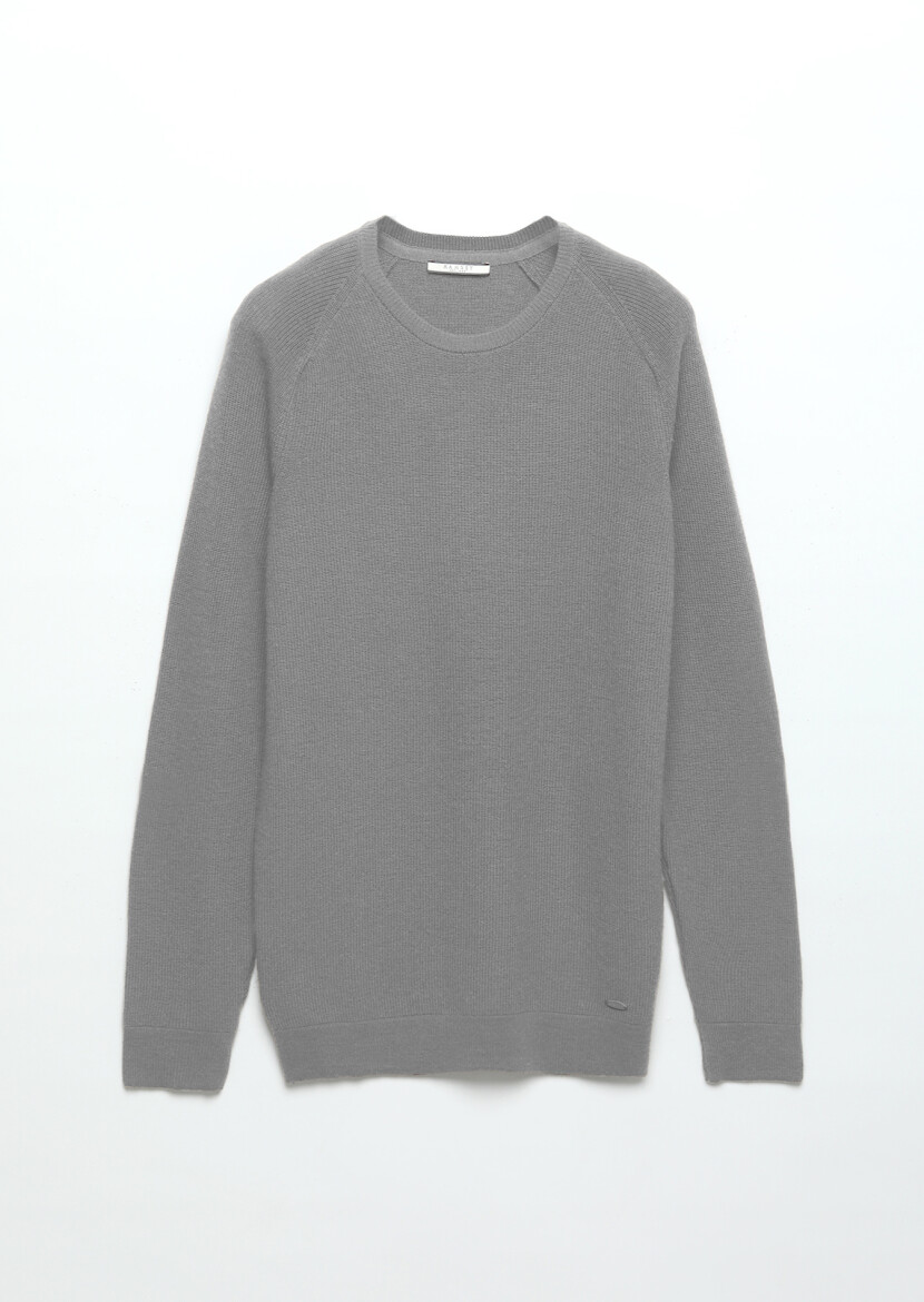 Grey Knitwear Sweatshirt - 7