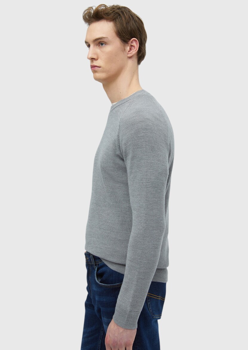 Grey Knitwear Sweatshirt - 5