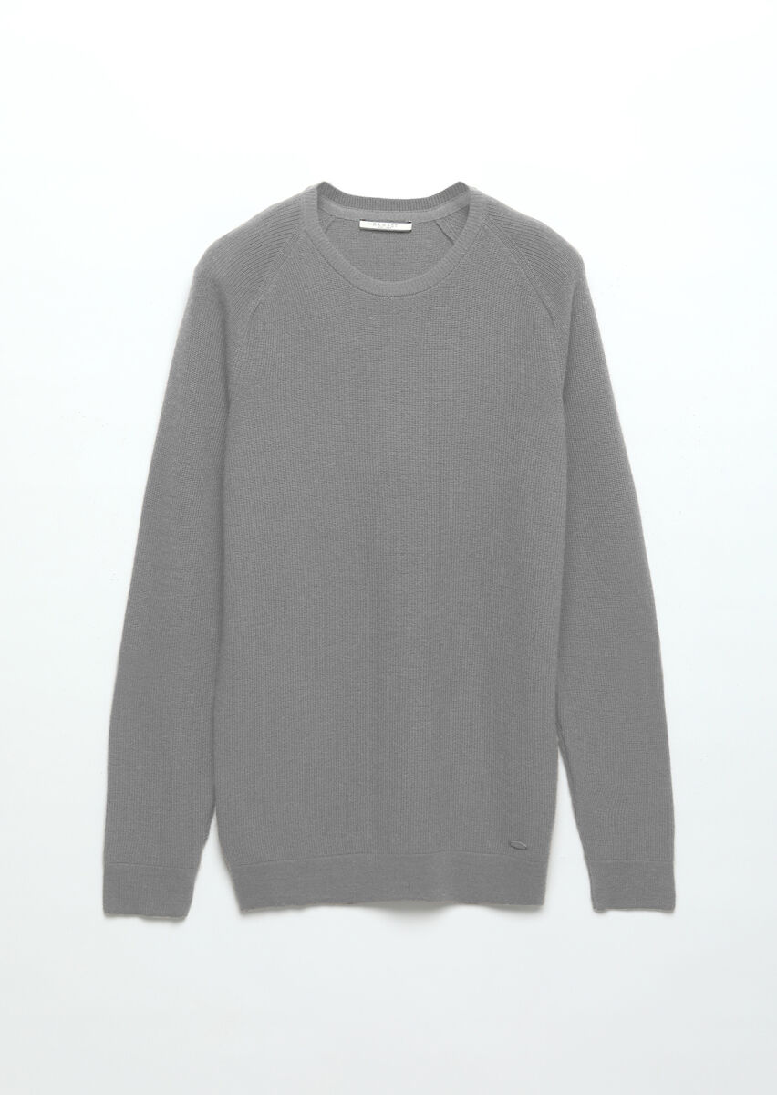 Grey Knitwear Sweatshirt - 7