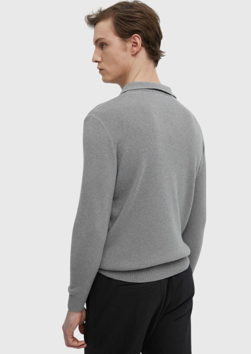 Grey Knitwear Sweatshirt - 6