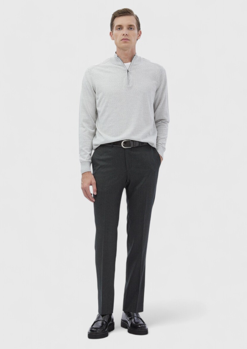 Grey Knitwear Sweatshirt - RAMSEY