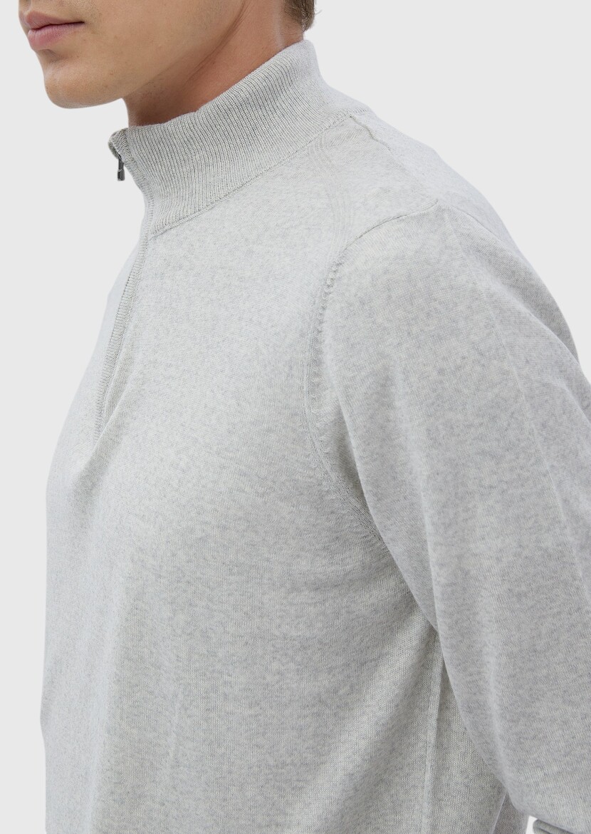 Grey Knitwear Sweatshirt - 5