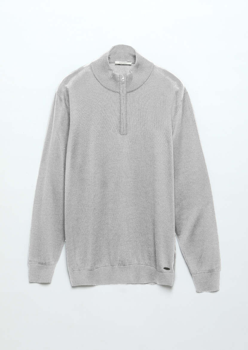 Grey Knitwear Sweatshirt - 8