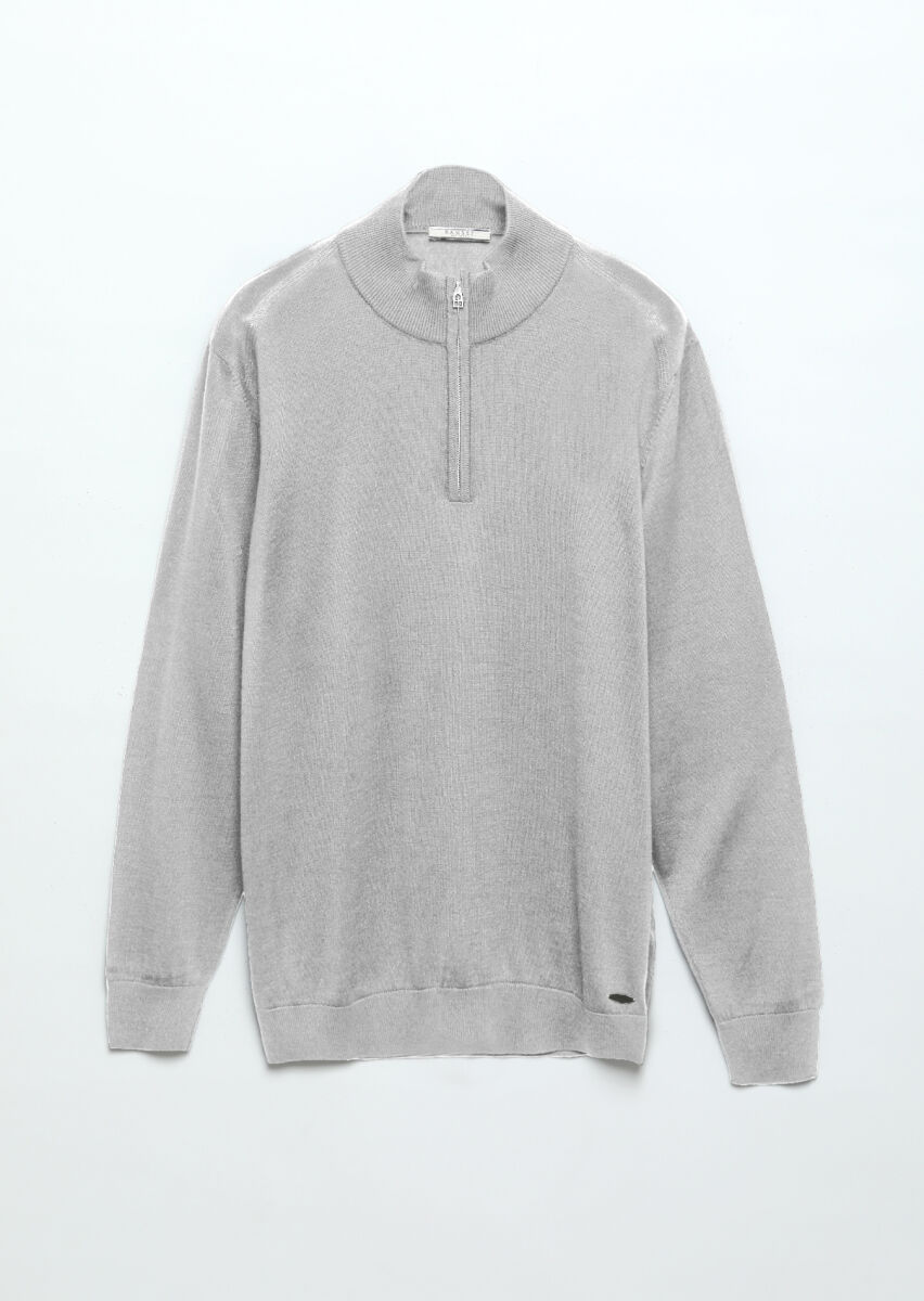 Grey Knitwear Sweatshirt - 8