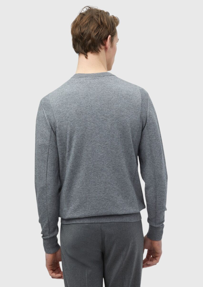 Grey Knitwear Sweatshirt - 7