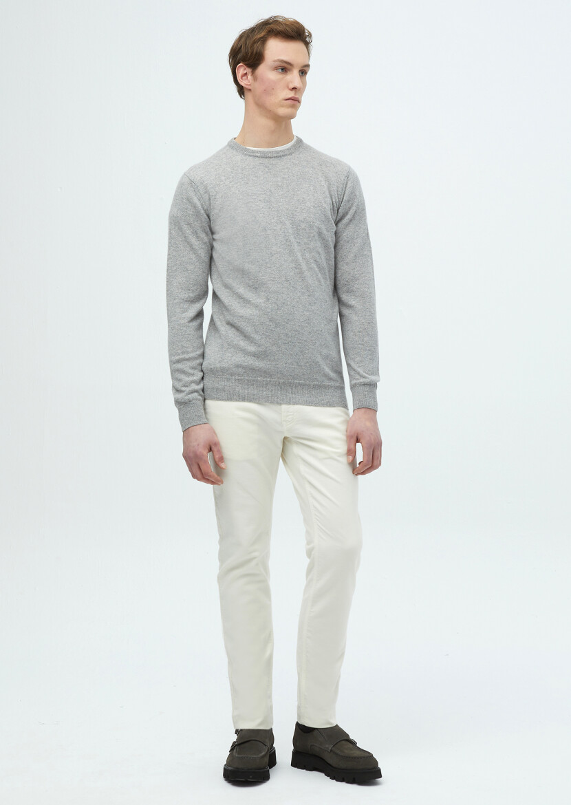 Grey Knitwear Sweatshirt - RAMSEY