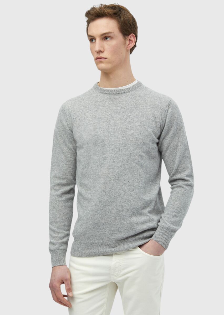 Grey Knitwear Sweatshirt - 1