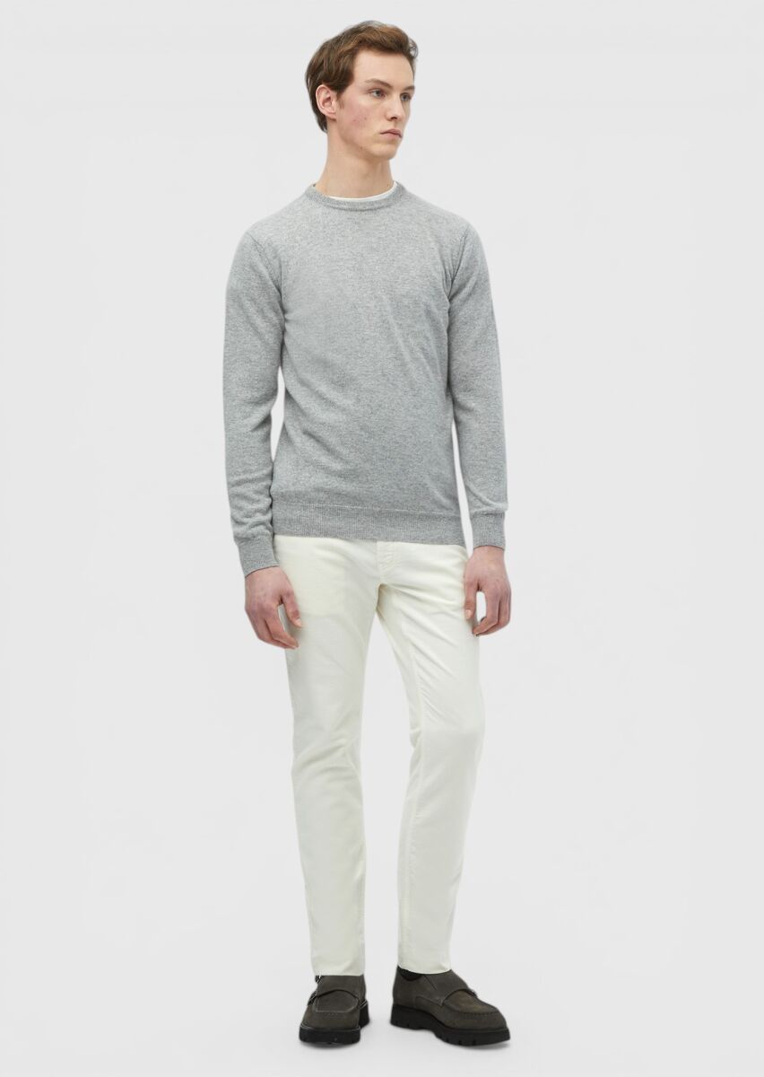 Grey Knitwear Sweatshirt - 2