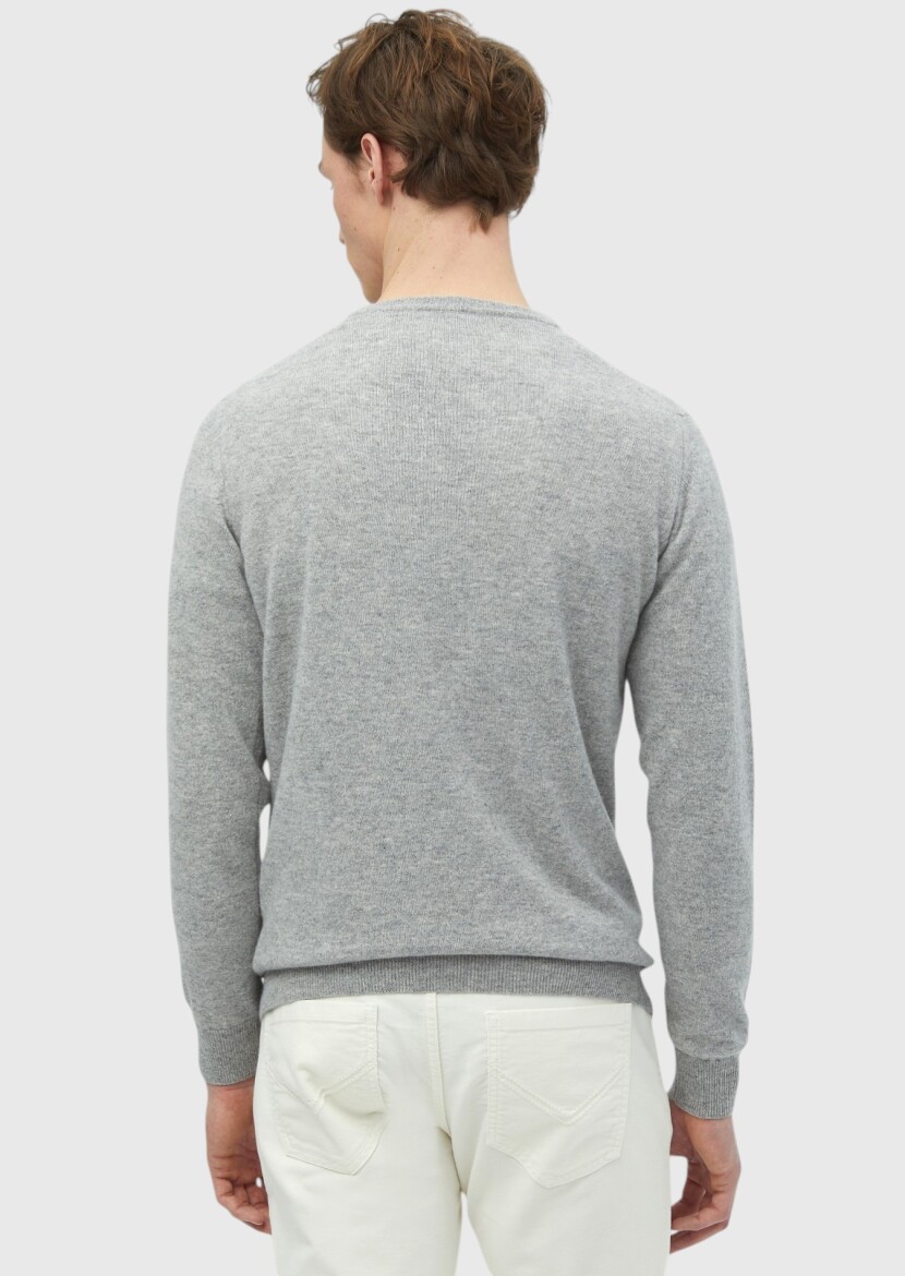 Grey Knitwear Sweatshirt - 5