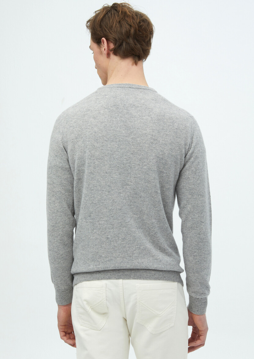 Grey Knitwear Sweatshirt - 5