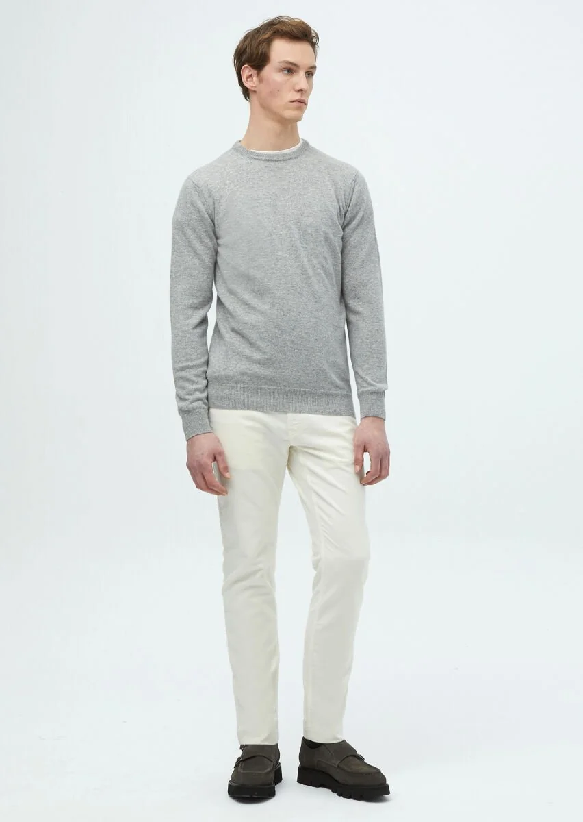Grey Knitwear Sweatshirt - 2