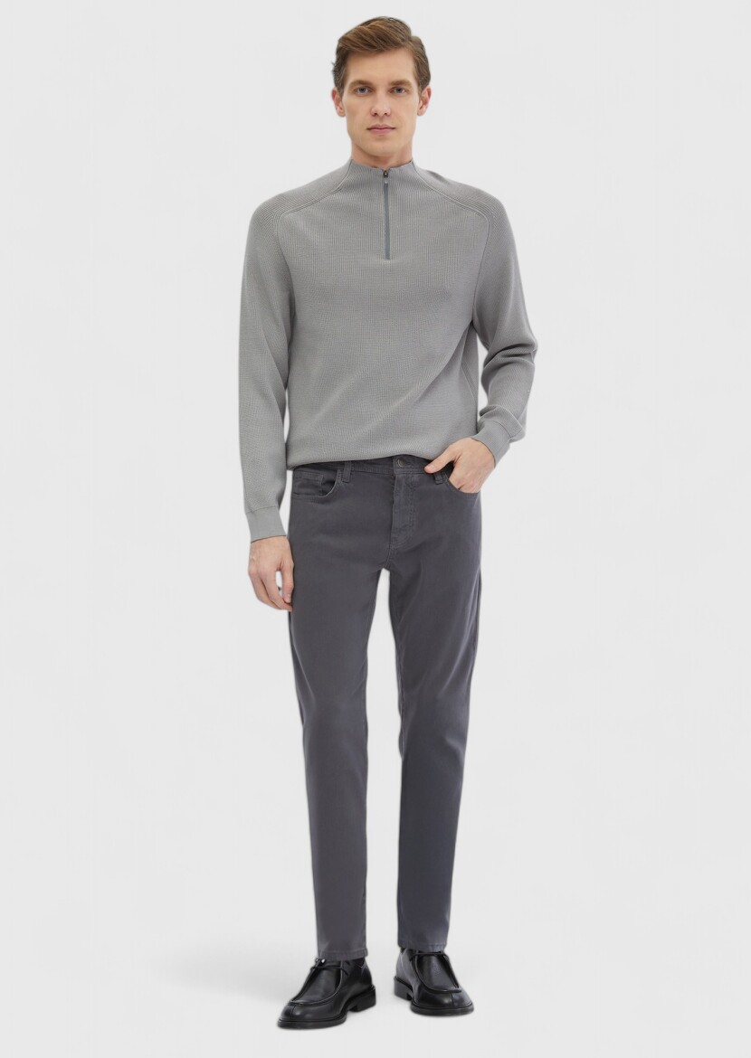 Grey Knitwear Sweatshirt - RAMSEY