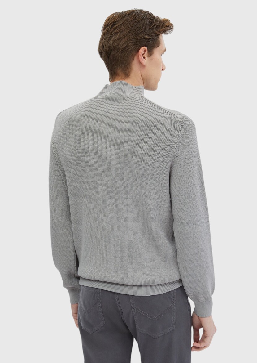 Grey Knitwear Sweatshirt - 6