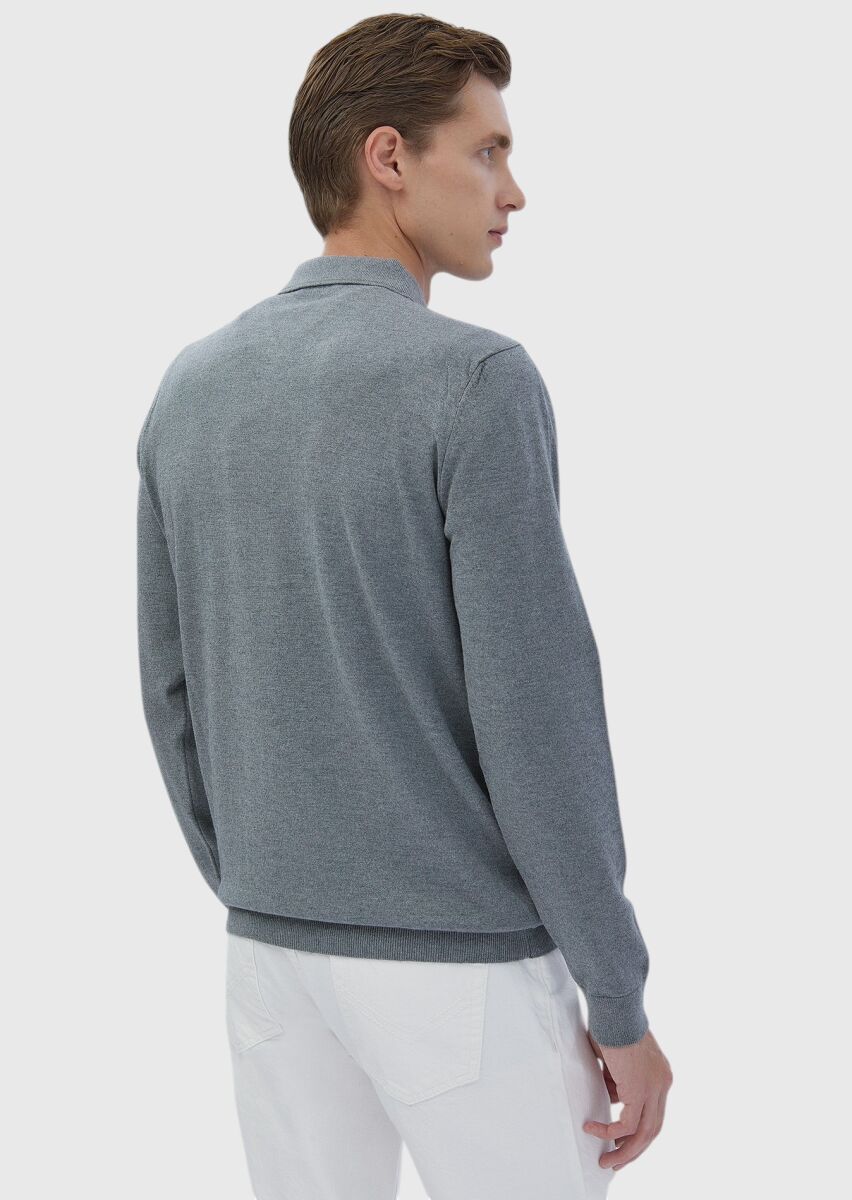 Grey Knitwear Sweatshirt - 6