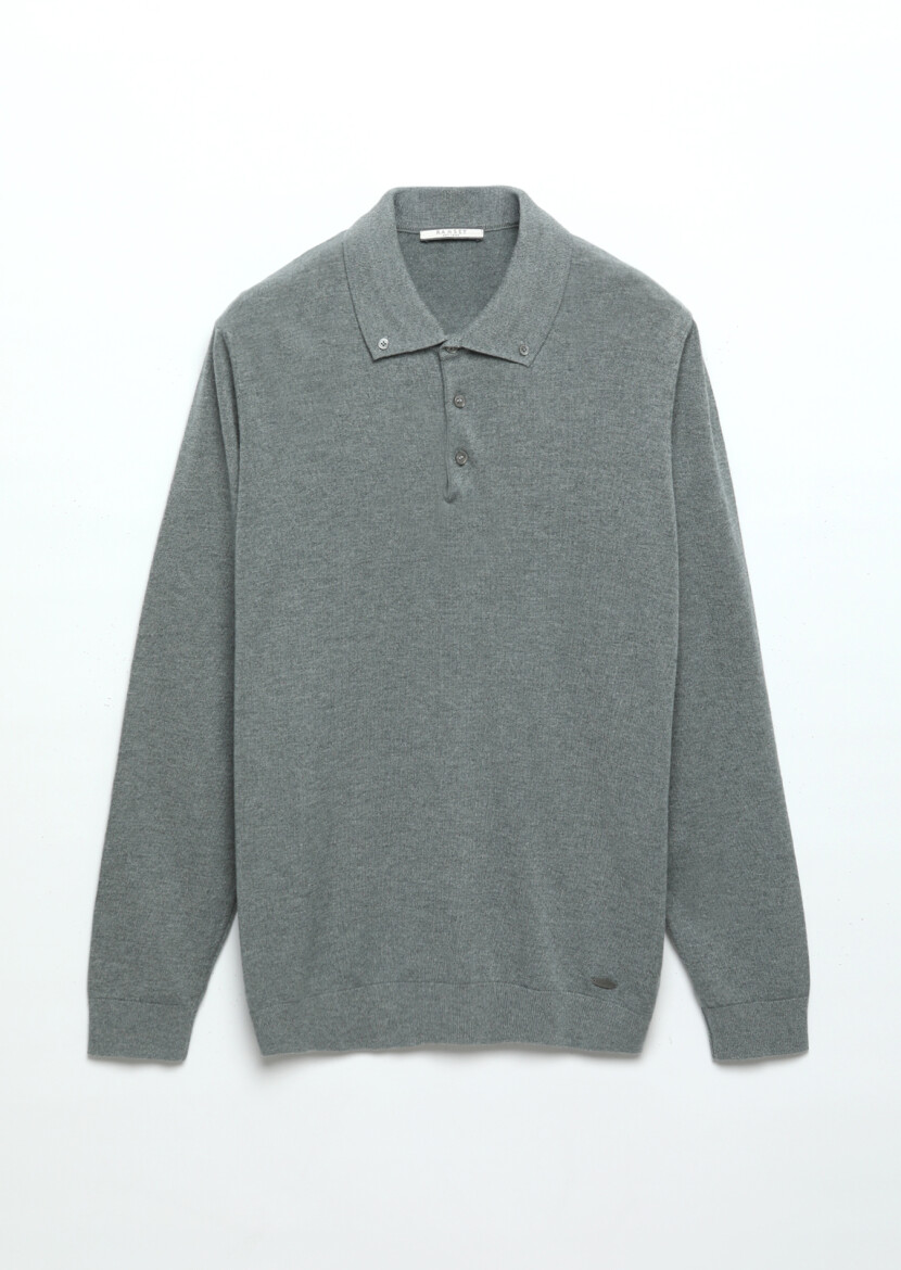 Grey Knitwear Sweatshirt - 7