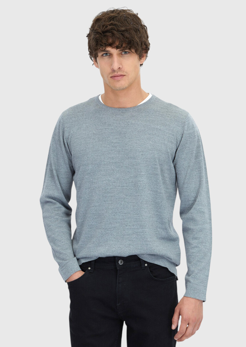 Grey Knitwear Sweatshirt - RAMSEY