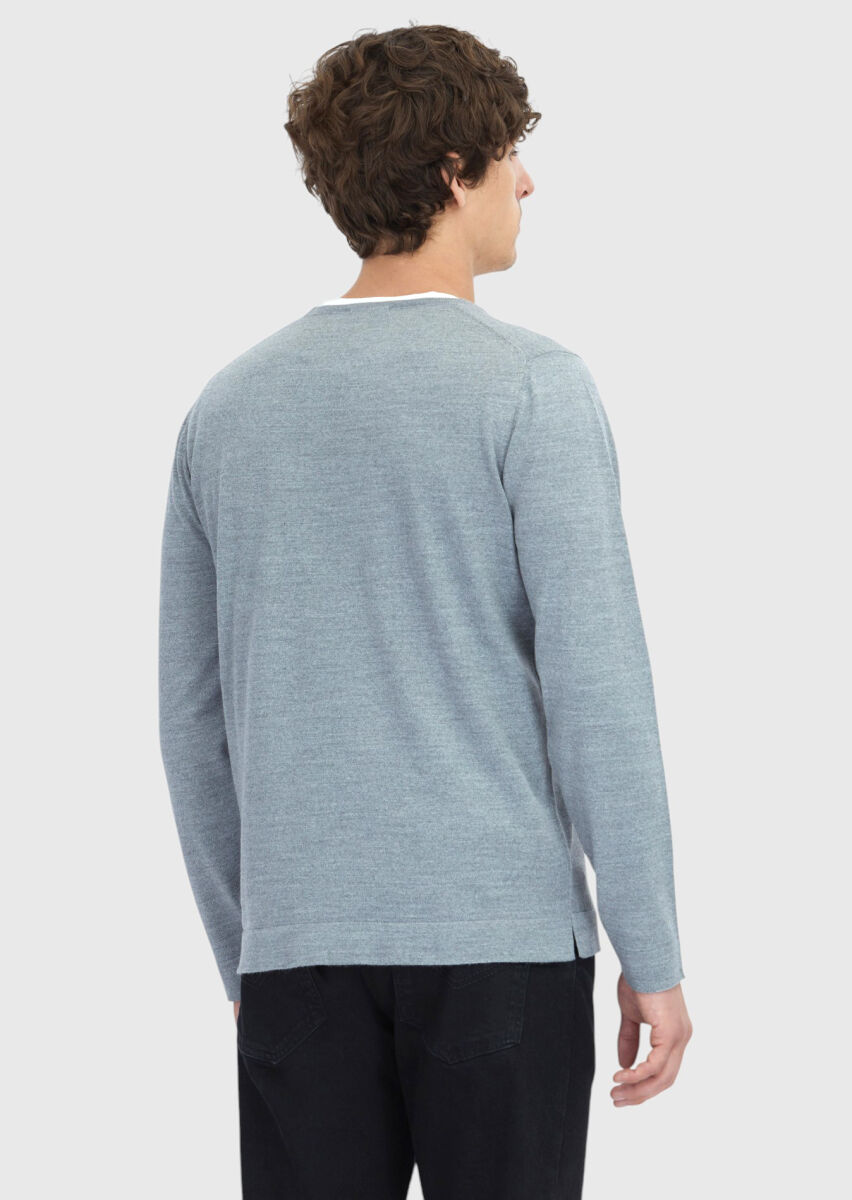Grey Knitwear Sweatshirt - 5