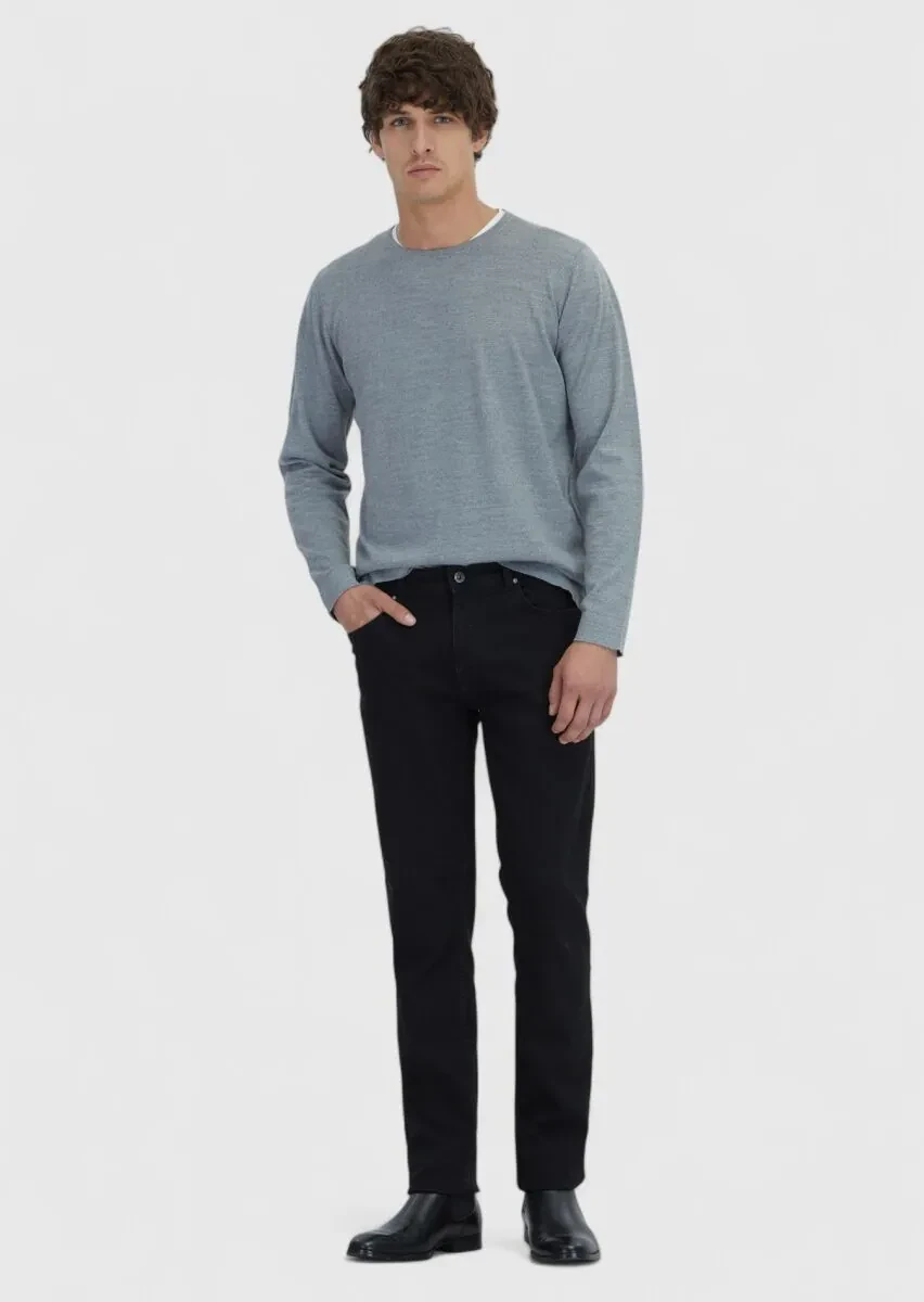 Grey Knitwear Sweatshirt - 2