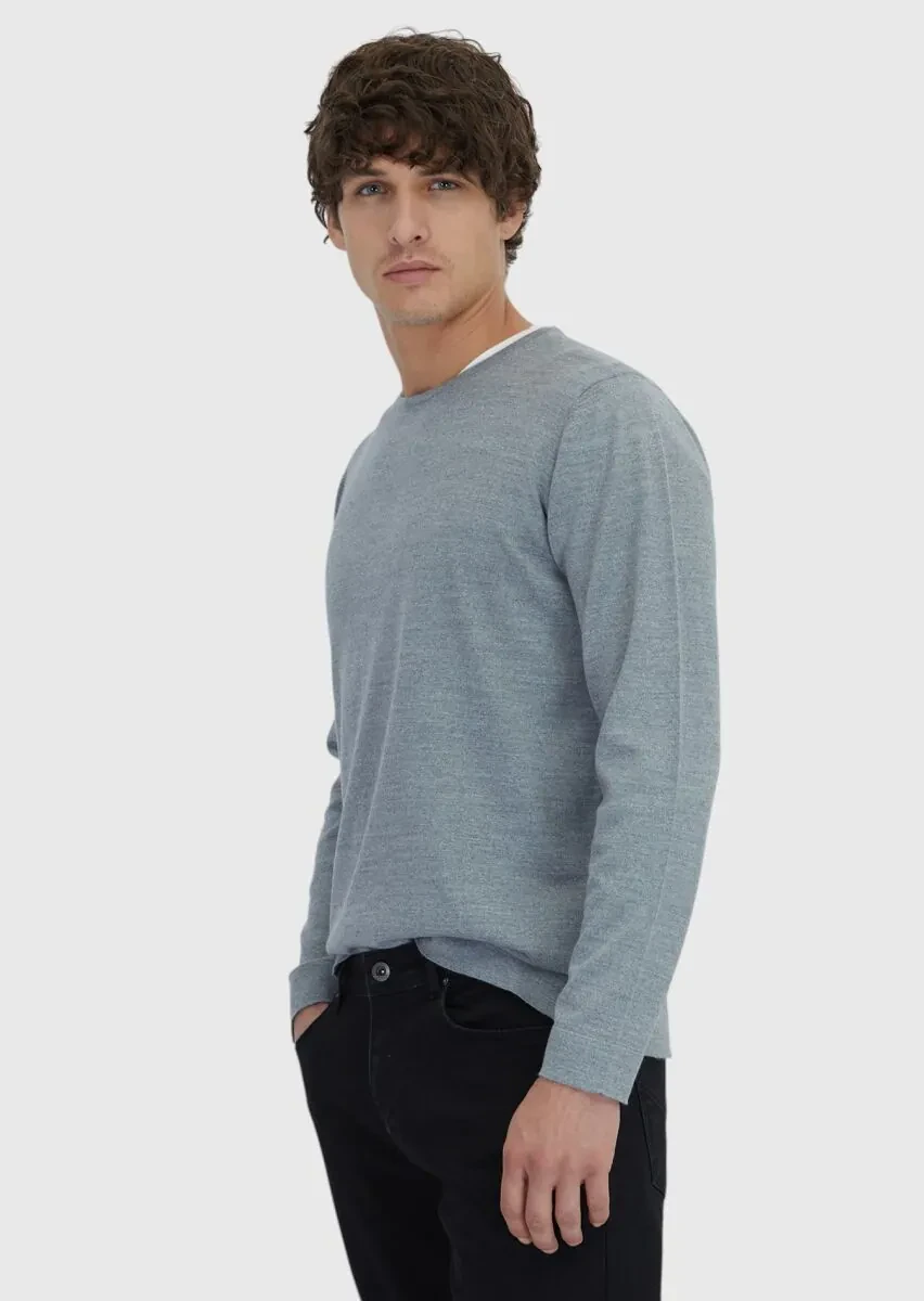 Grey Knitwear Sweatshirt - 3