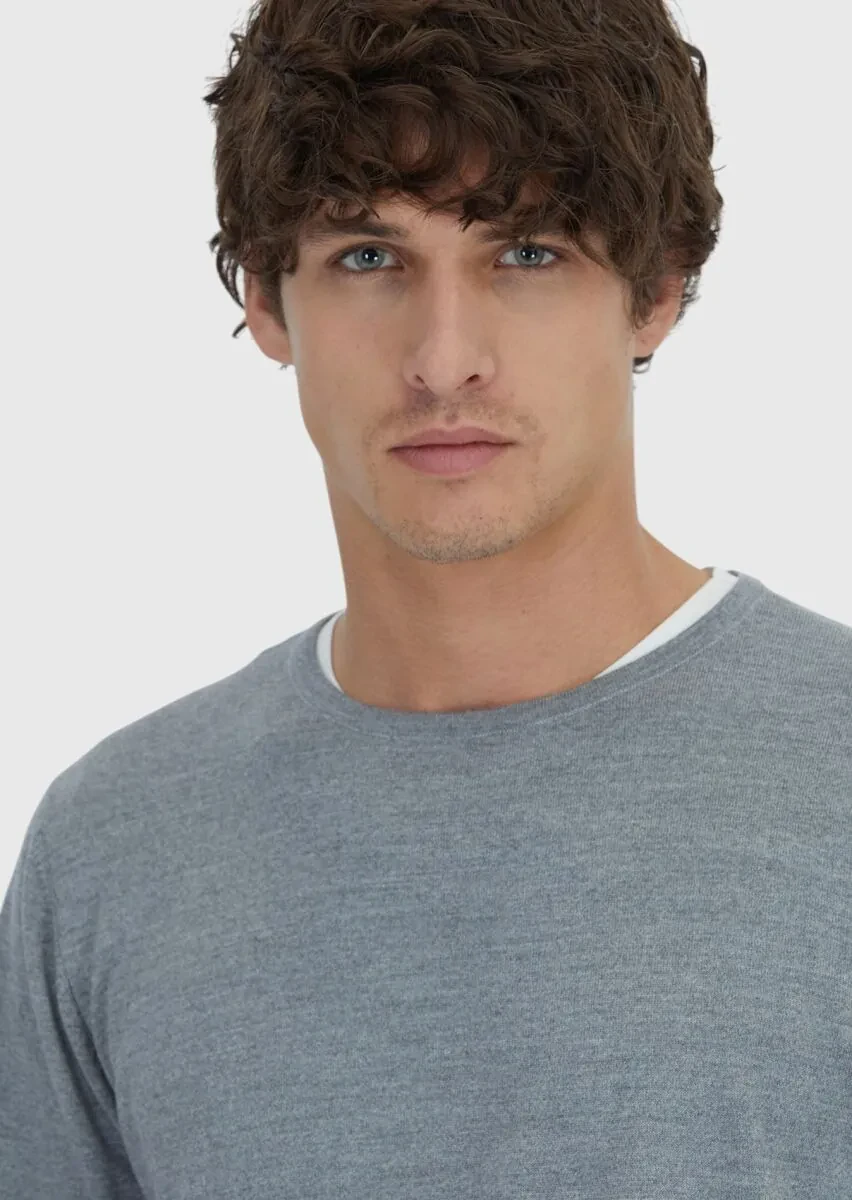 Grey Knitwear Sweatshirt - 4