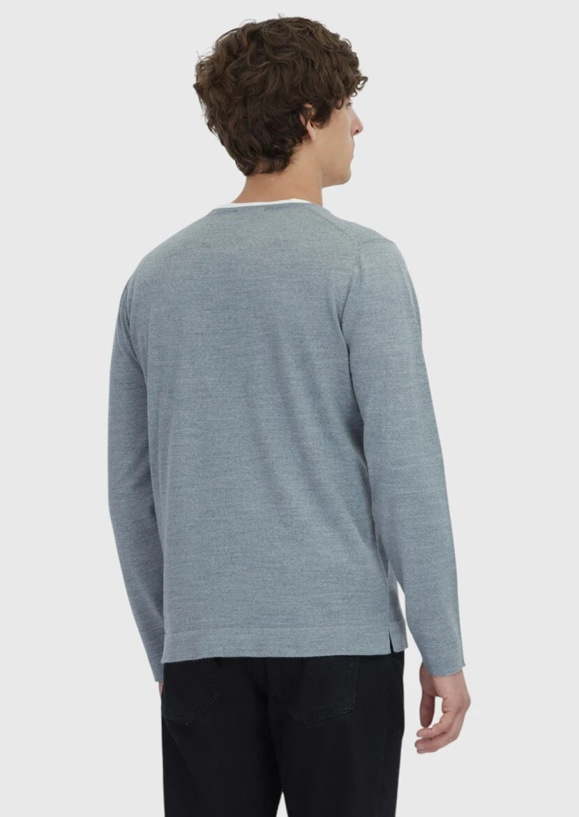 Grey Knitwear Sweatshirt - 5