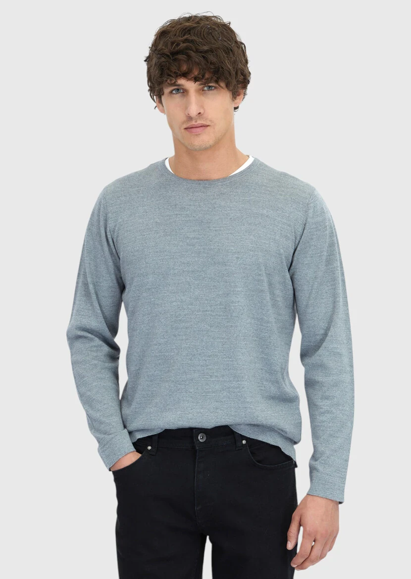 Grey Knitwear Sweatshirt - RAMSEY