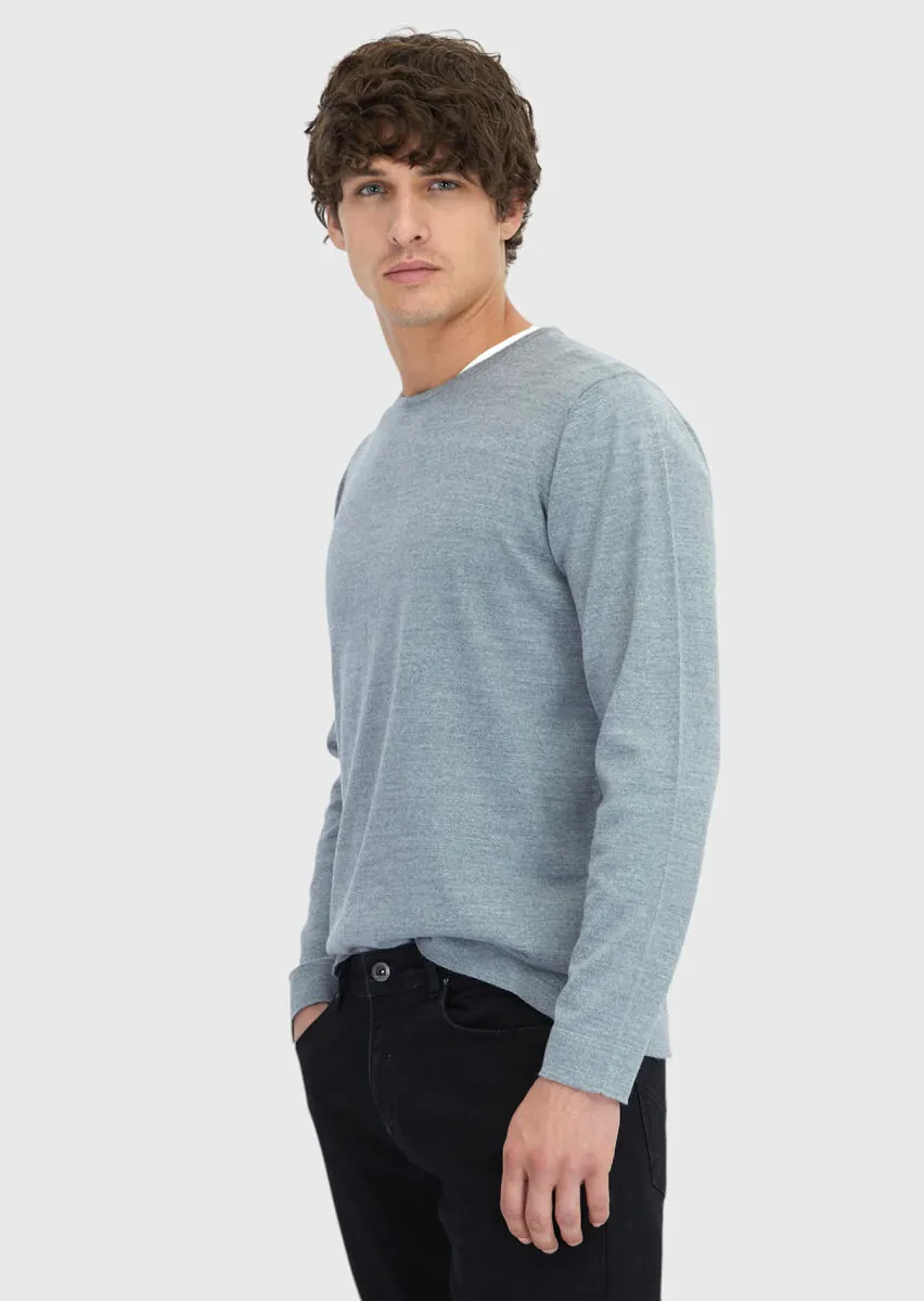Grey Knitwear Sweatshirt - 3