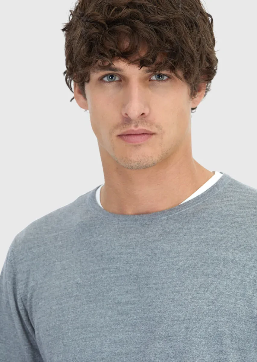 Grey Knitwear Sweatshirt - 4