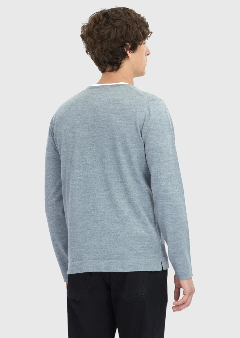 Grey Knitwear Sweatshirt - 5