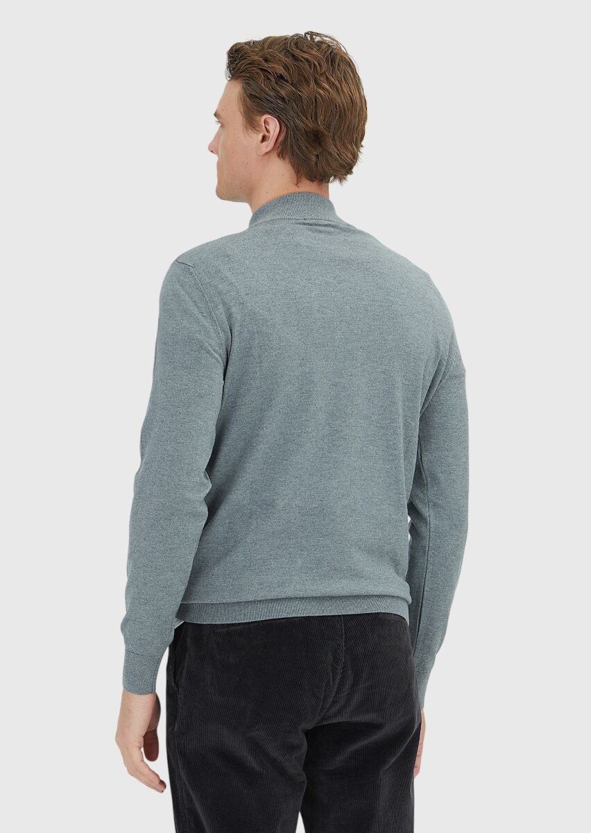 Grey Knitwear Sweatshirt - 5