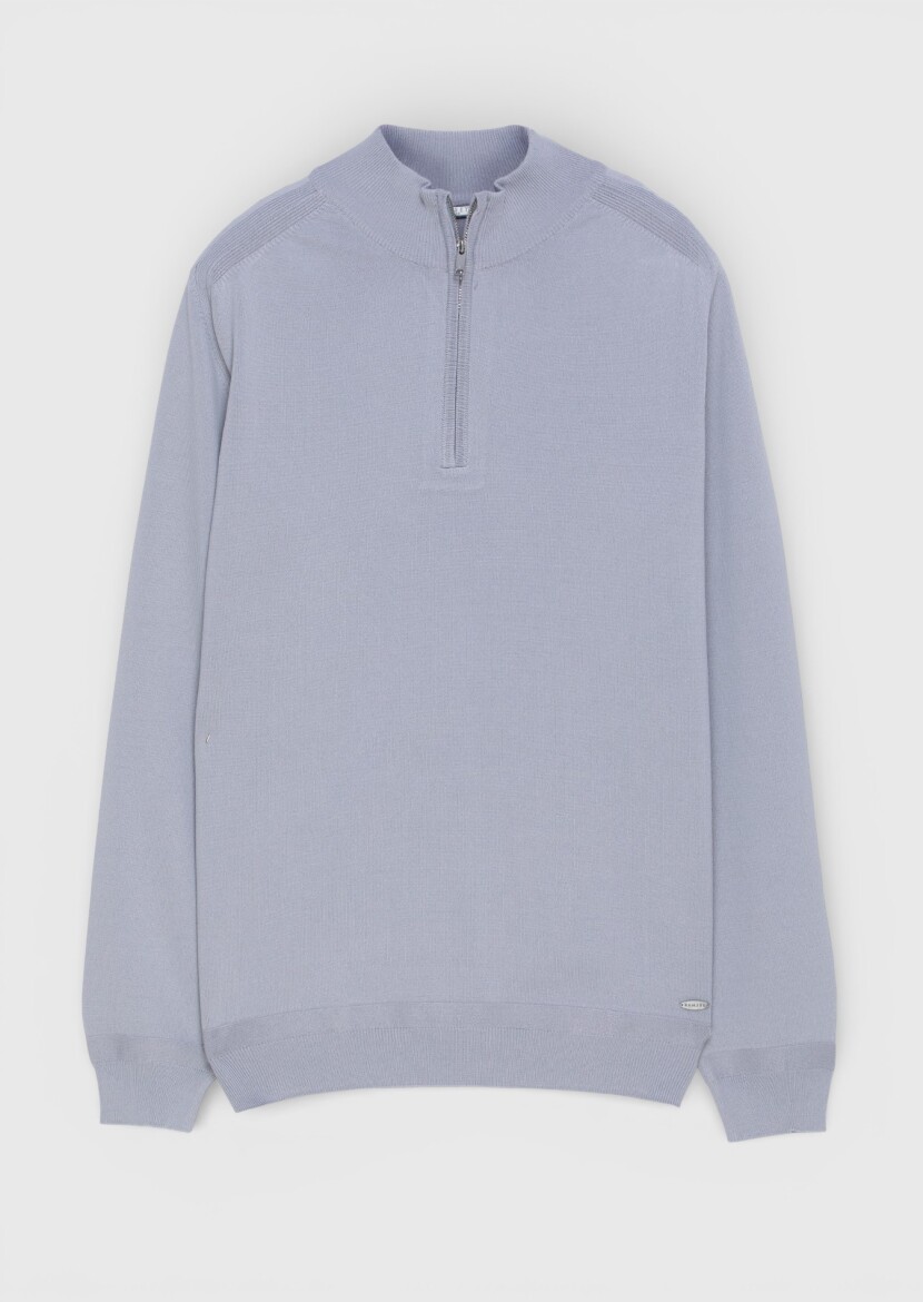 Grey Knitwear Sweatshirt 
