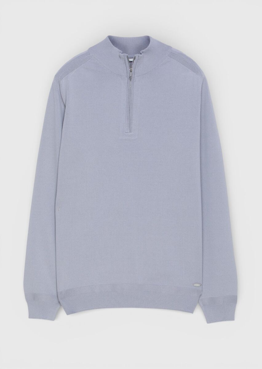 Grey Knitwear Sweatshirt - 5