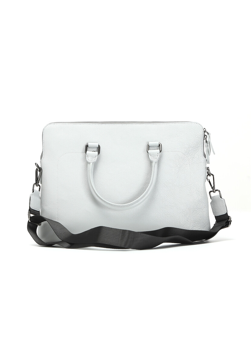 Grey Leather Bag - 4