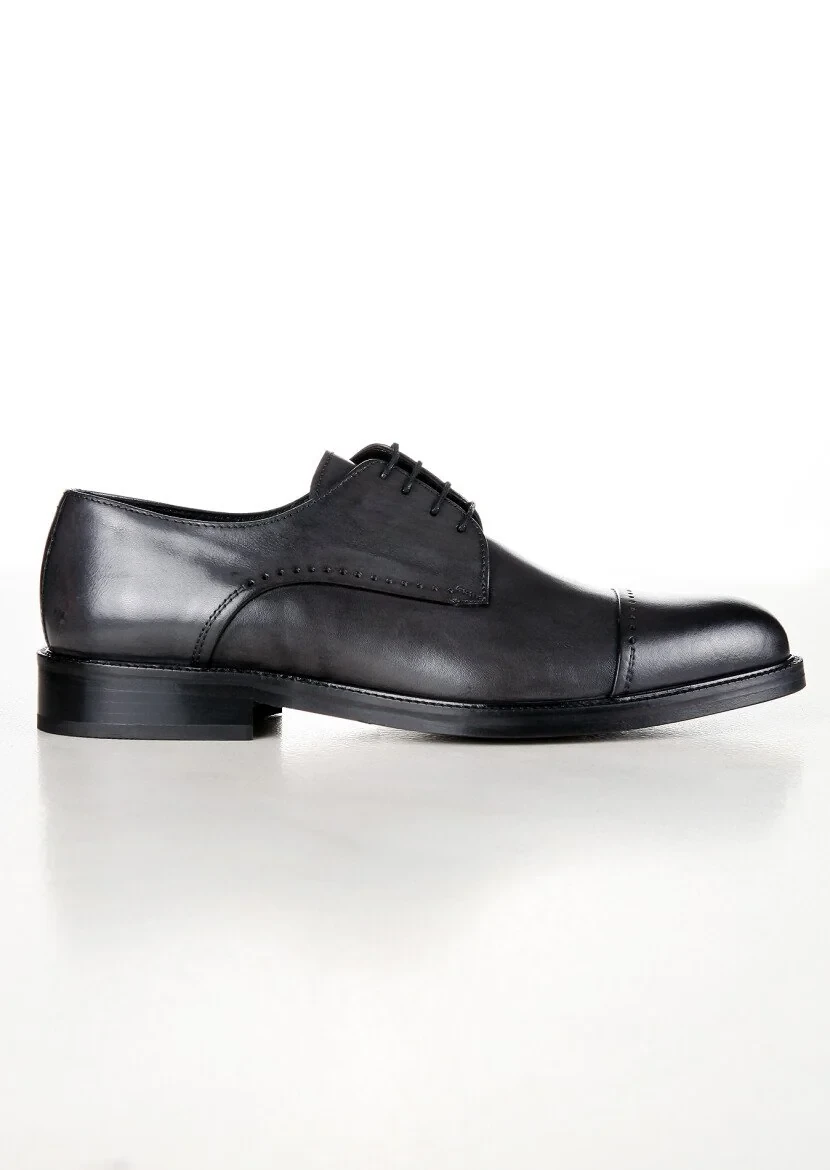 Grey Leather Shoes - 1