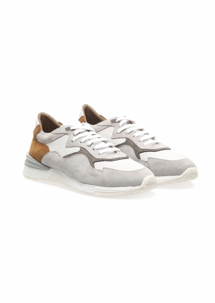 Grey Leather Sneaker - 2