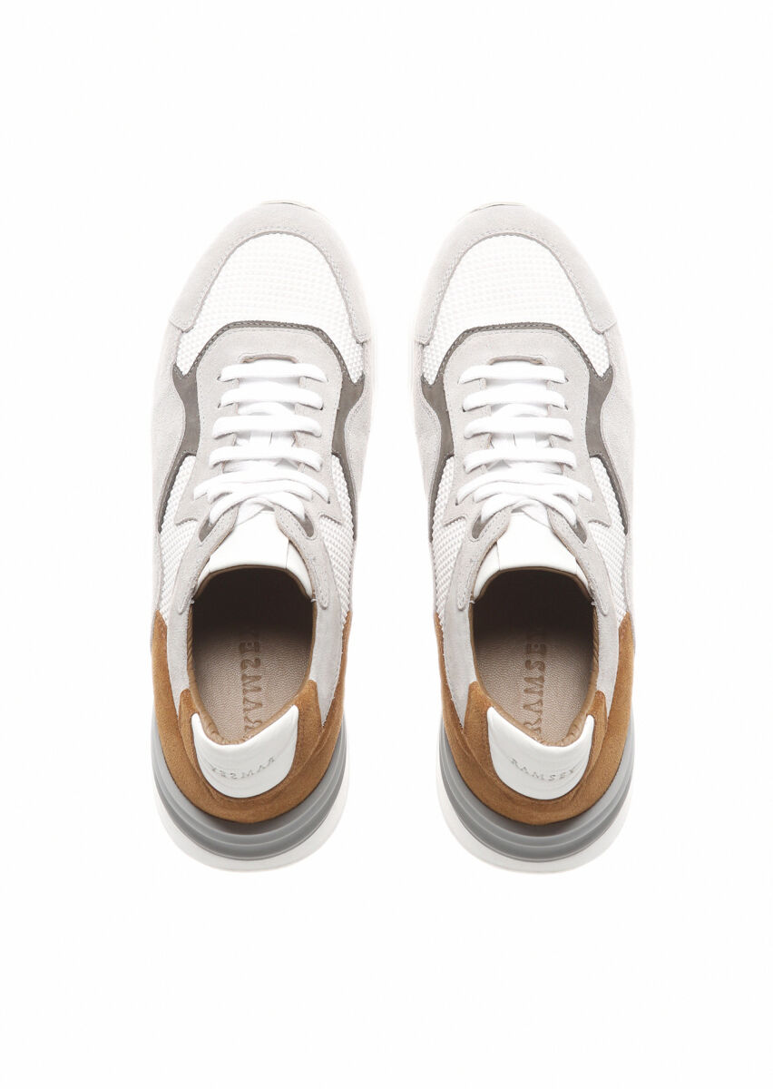 Grey Leather Sneaker - 5