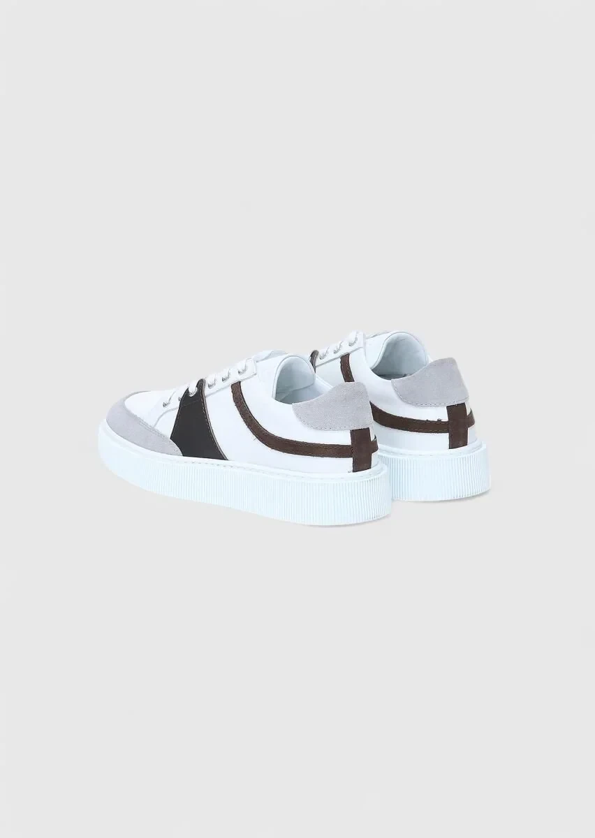 Grey Leather Sport Sneaker - 4