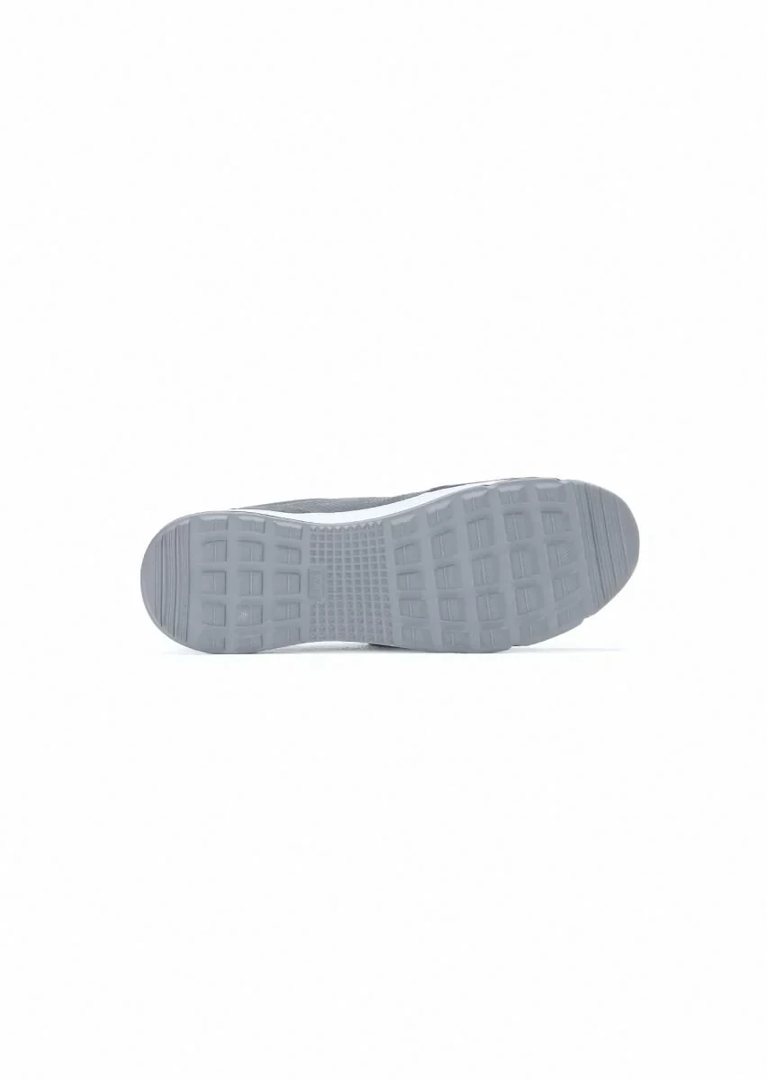 Grey Leather Sport Sneaker - 5