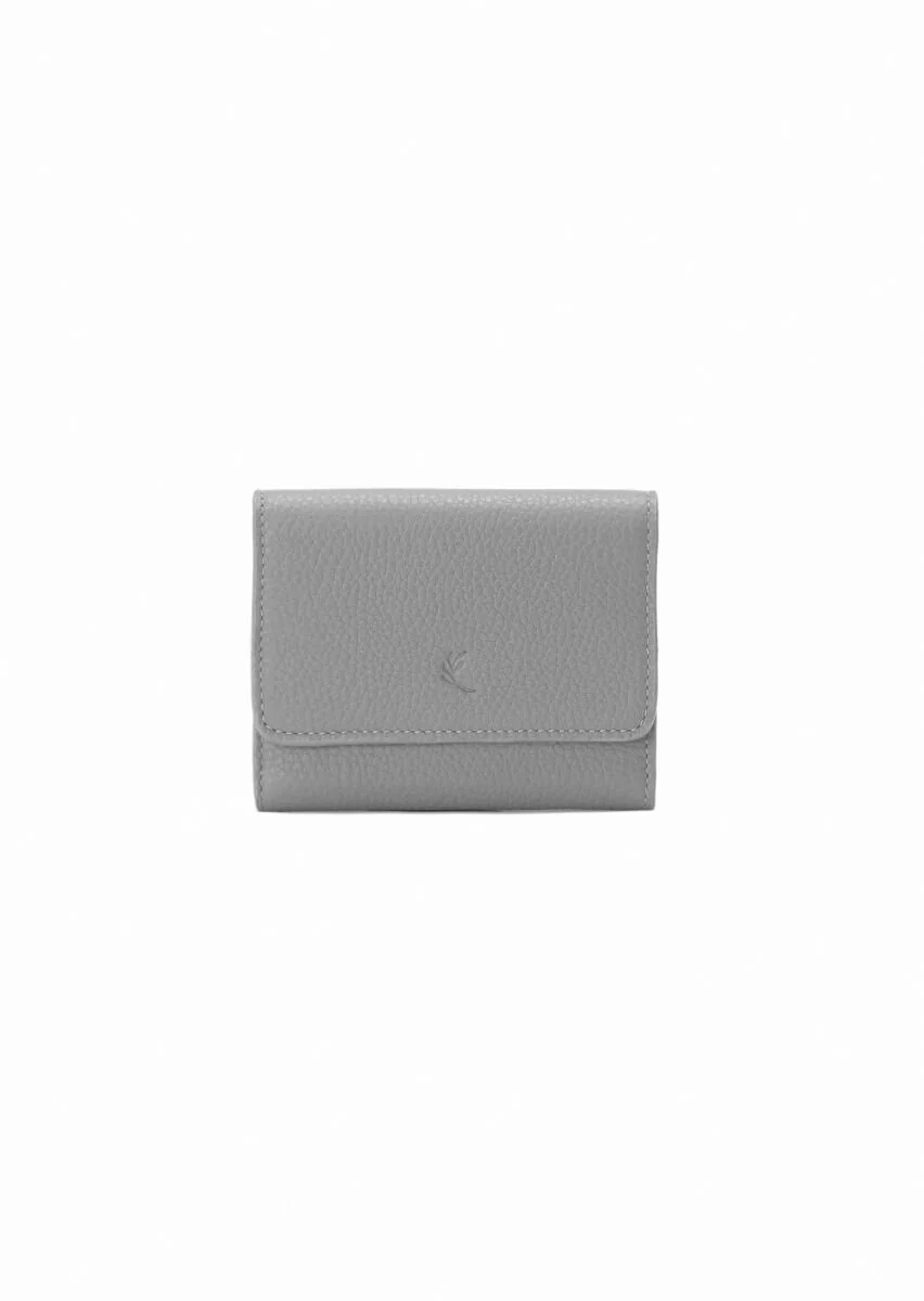 Grey Leather Wallet - 2