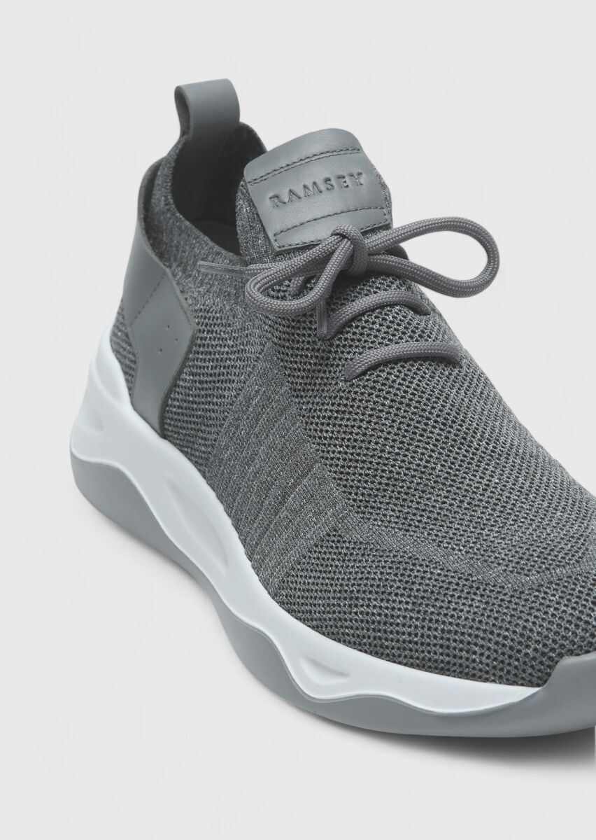 Grey Material Sneaker - 2