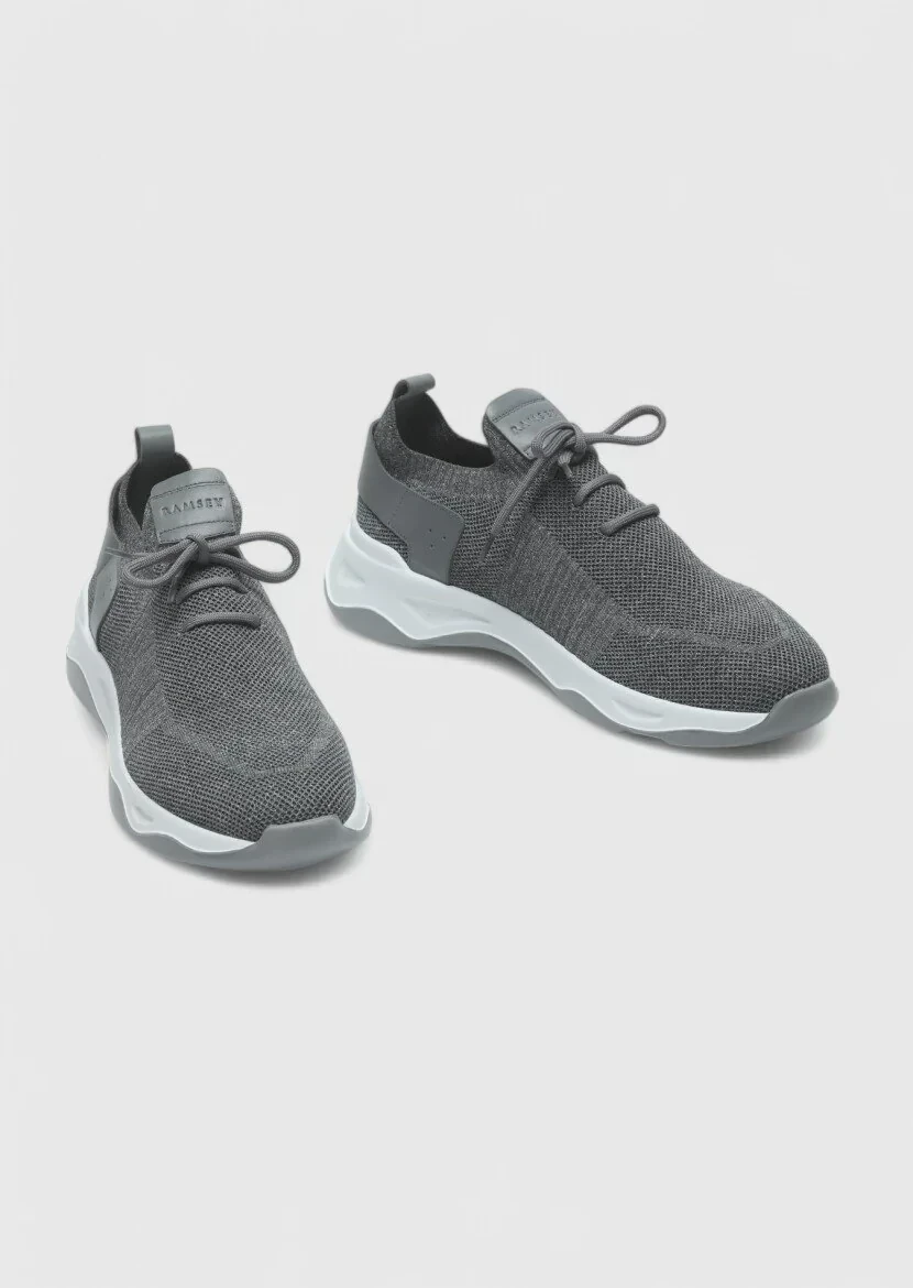 Grey Material Sport Sneaker - 3