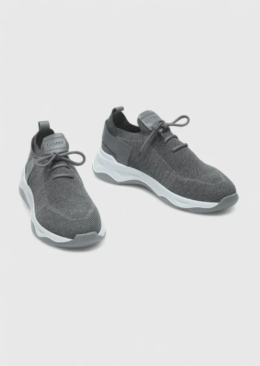 Grey Material Sport Sneaker - 3