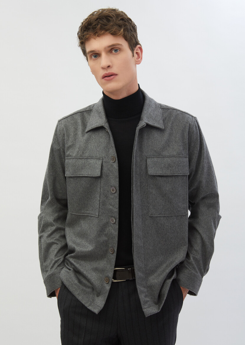 Grey Overshirt - RAMSEY