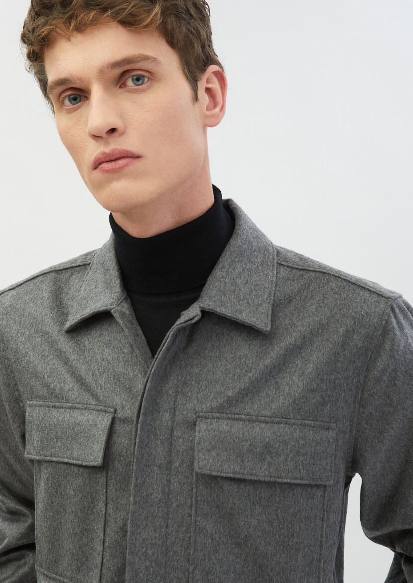 Grey Overshirt - 4