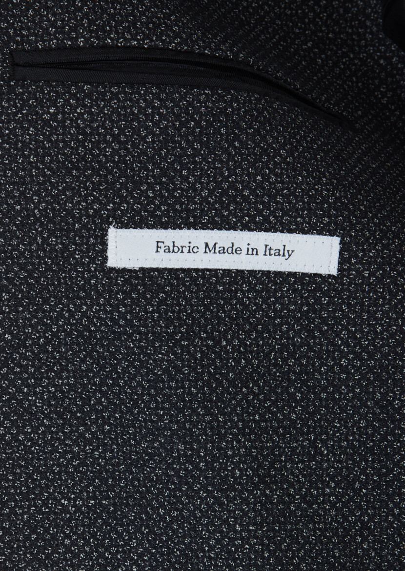 Grey Patterned Wool Blended Jacket - 6