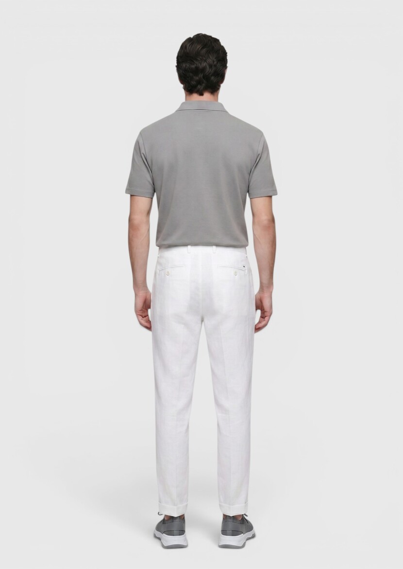 Grey Plain 100% Cotton T-Shirt - 5