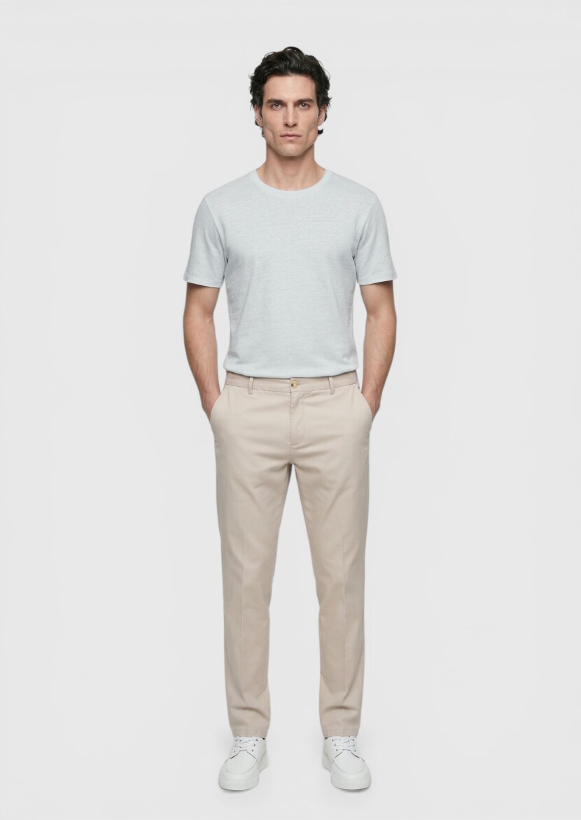 Grey Plain 100% Linen T-Shirt - RAMSEY