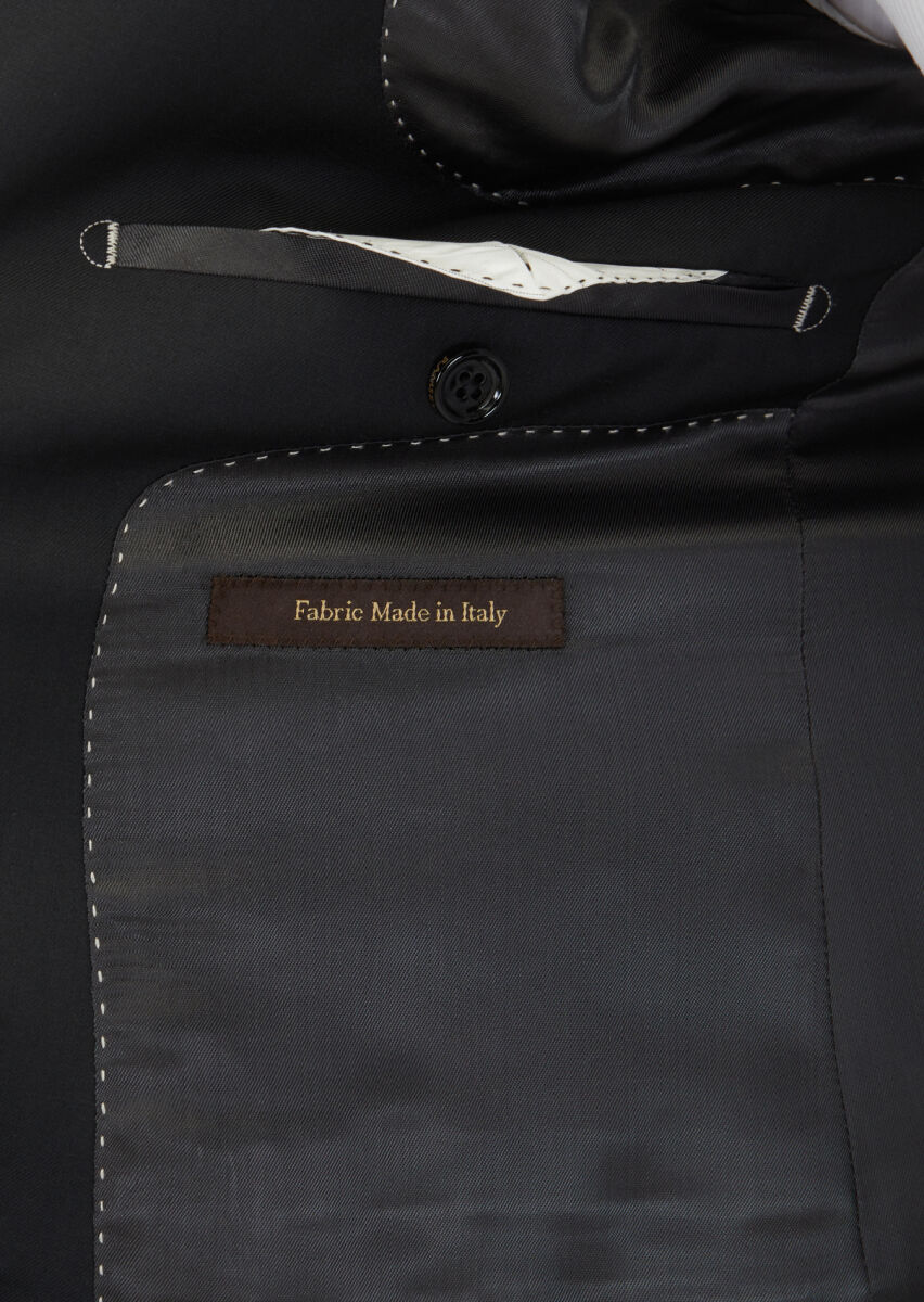 Grey Plain Regular Fit 100% Wool Suit - 5