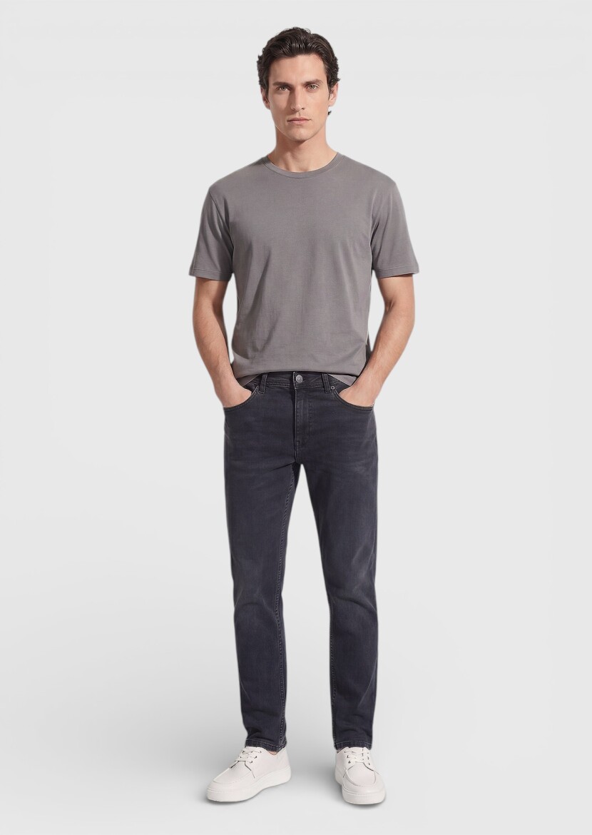 Grey Plain T-Shirt - 4